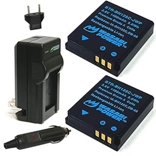 Wasabi Power KIT-BTR-BH125C-LCH-S005-002 Battery (2-Pack) and Charger for Ricoh DB-65 and Ricoh G700, G700SE, G600, GR, GR Digital, GR Digital II, GR Digital III, GR Digital IV, GX100, GX200, Caplio R3, R4, R5, R30