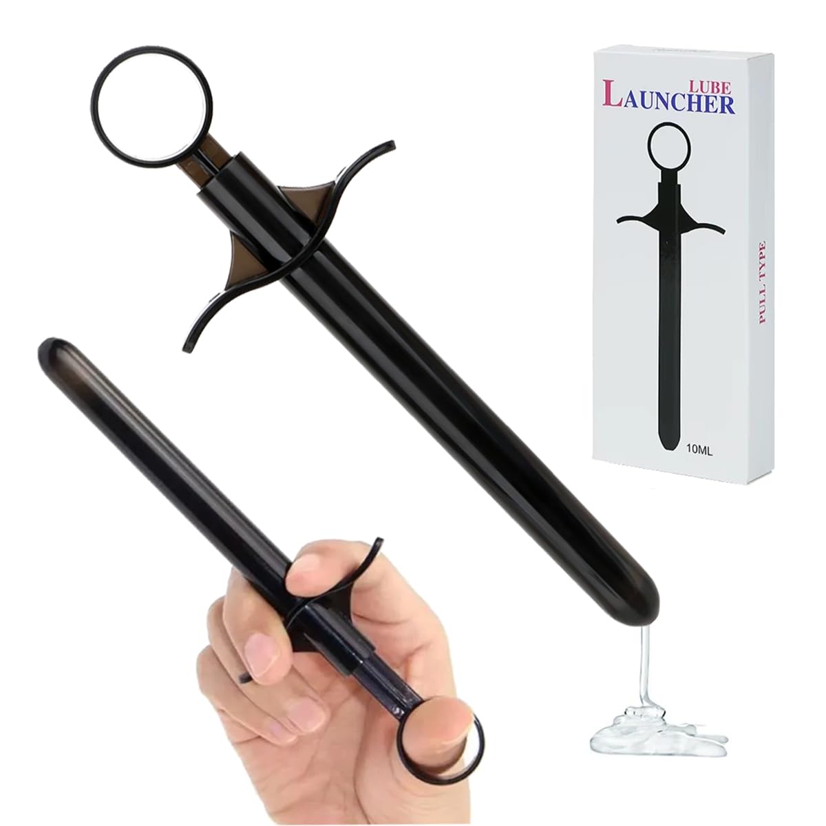 Reusable Lube Applicator Syringe with 10ml Precise Scales Anal Lube Applicator Injectors Lube Shooter Lubricant Launcher Durable Applied