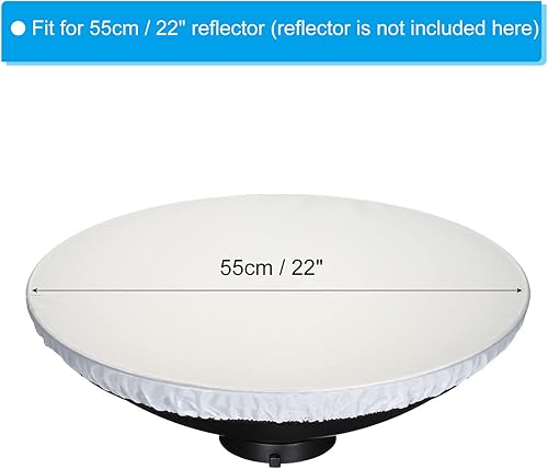 Miniatura 2 de PATIKIL Cubierta de lámpara difusora suave de 22 pulgadas y 21.7 in, paquete de 2 difusores de tela, reflector estroboscópico, calcetín para luz de