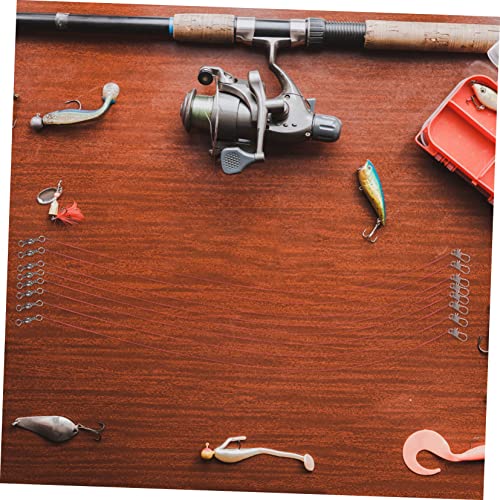 100 unidades de líderes de acero con giratorio para pesca miniatura 5