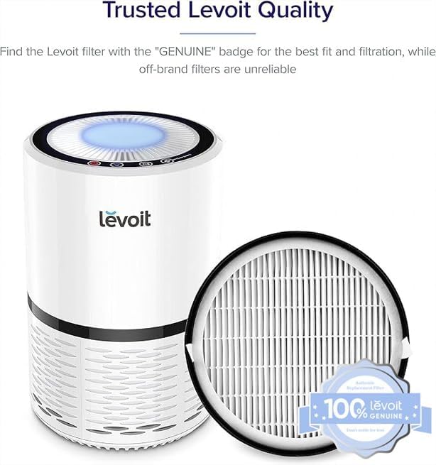 LEVOIT LV-H132 Replacement Filter, Genuine LV-H132-RF Air Purifier Filters, High-Efficiency Activated Carbon for Removal of Smoke, Odor, Allergens, Pollen, 1 Pack - Image 5