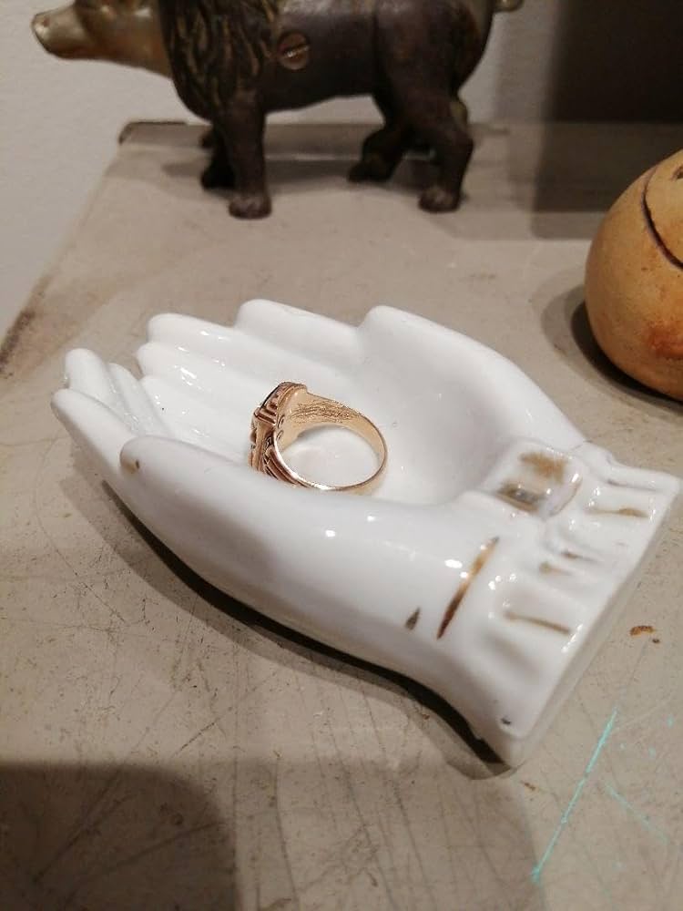 ハンド　手　花柄　オブジェ　置物　ビンテージ　レア　ドット　ジュエリー　レトロ ハンド 手 花柄 オブジェ 置物 ビンテージ レア ドット