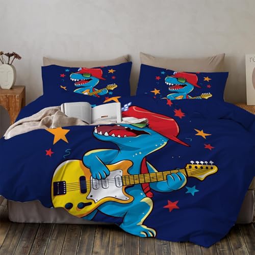Parure de lit Dinosaure Douce 220x240 pour Apaiser les Nuits d'Enfant