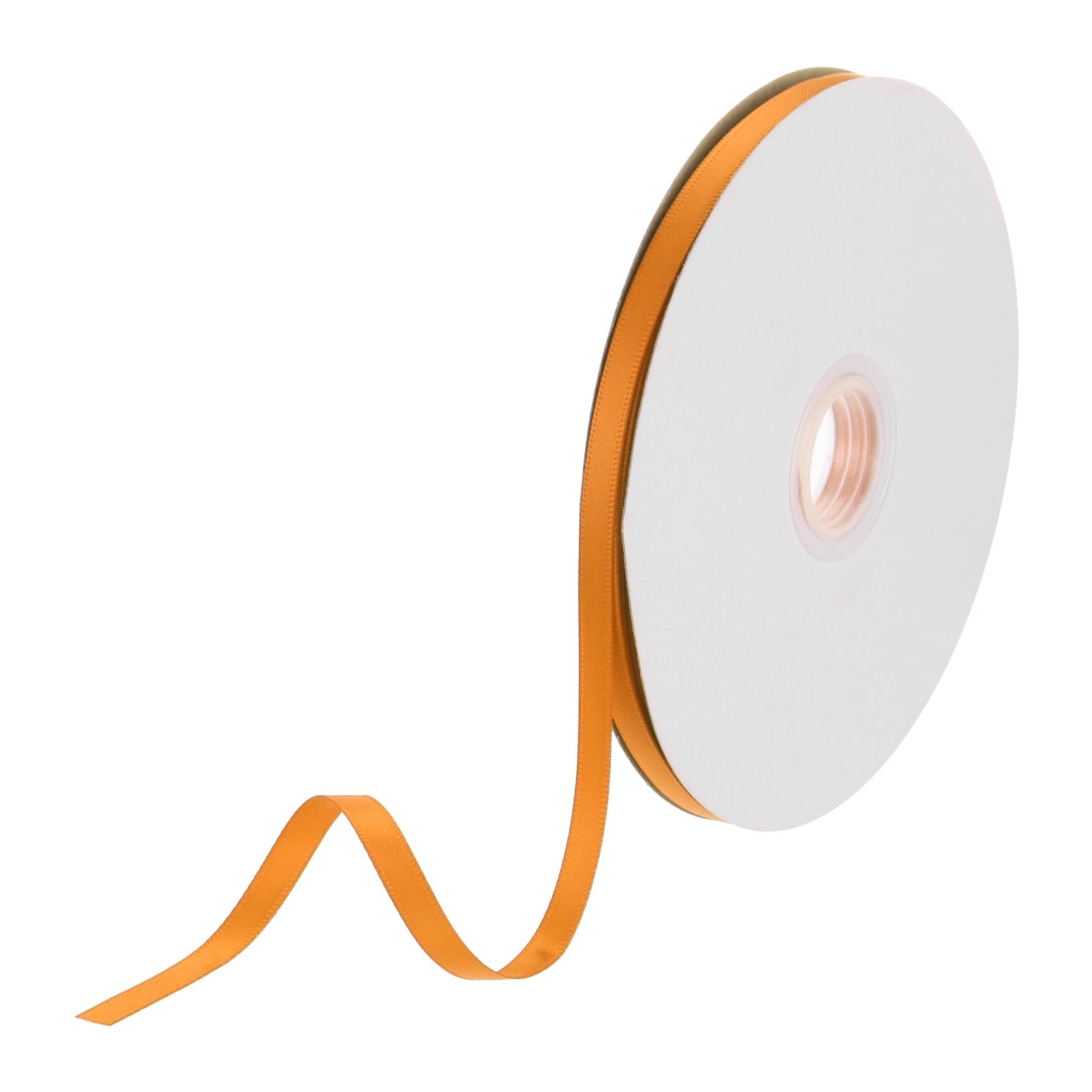 DMiotech 6mm Satin Ribbon 46m/150ft Thin Double Face Fabric Grosgrain Ribbon for Gift Wrapping Floral Hair Flower Bouquet Orange