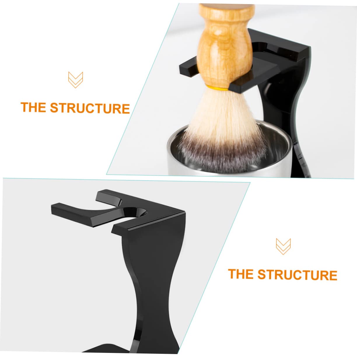 Healeved 2juegos Soporte Para Cepillo De Afeitar y Tazón De Organizador De Utensilios De Para Hombres Soporte Estable y Práctico Para Barberías