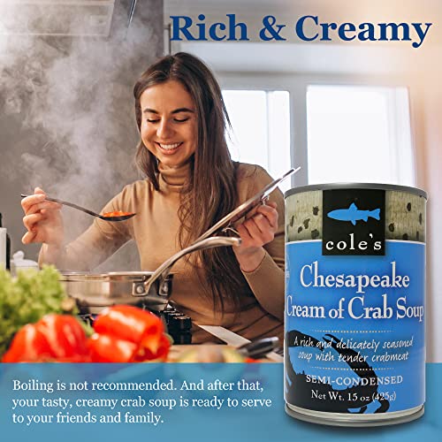Cole'S Cole’S - Chesapeake Cream Of Crab Soup - Premium Canned Fresh Crab Meat & Nutritious Semi Condensed And Gluten-Free Crab Bisque thumb #6