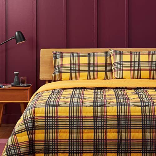 Bassetti - Edredón de invierno de algodón puro Art. Weaving disponible en dos tamaños (amarillo, individual)