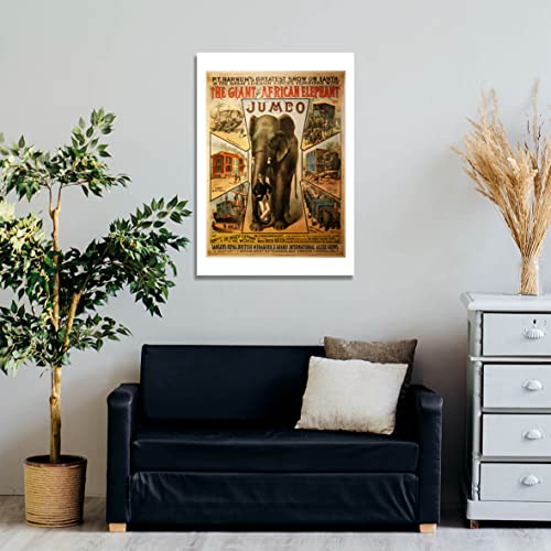 Affiche éléphant de cirque Spiffing Prints, poster encadré M semi-brillant