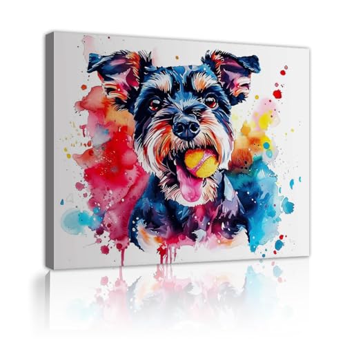 Affiches de chien abstrait décoration murale pour salle de bain et salon