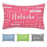 Ronuxon Personalized Pillowcase, Custom Lumbar Pillow Cover with Name, Plush Pillowcase 20' x 30', Custom Gifts for Couples, Standard Pillow Cover for Naptime, Bed, Couch