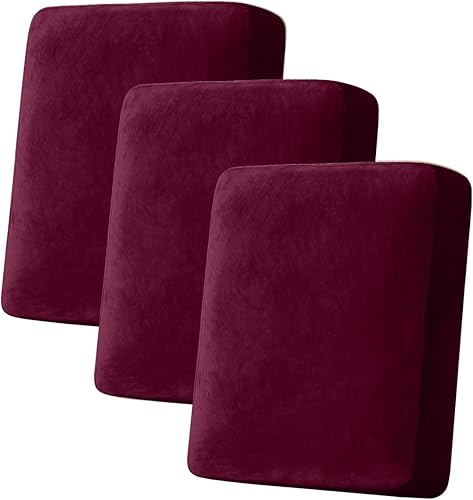 Miniatura 58 de Funda para sofá, funda de cojín de terciopelo elástico de 2 piezas, funda elástica lavable para asiento o respaldo, fundas de asiento de sofá para