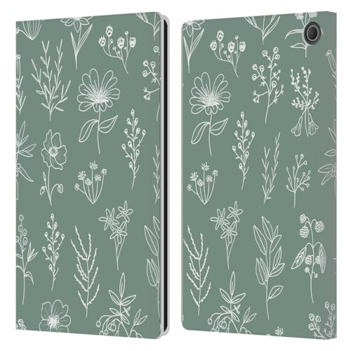Étui Fire Max 11 anti-rayures style portefeuille cuir motif végétal