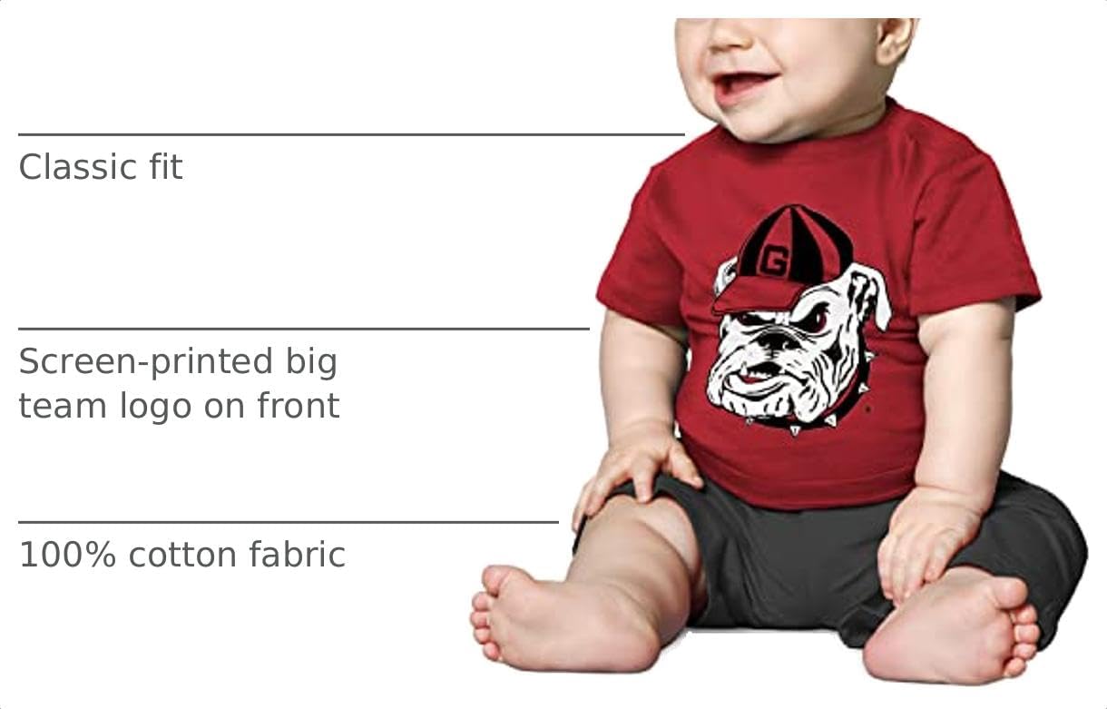 Little King NCAA Infant Big Logo T-Shirt-Boys & Girls-100% Cotton