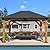 Raysfung 11' x 13' Upgraded Wood Gazebo, Spruce Wooden Gazebo with Galvanized Steel Roof, Outdoor Wooden Hardtop Gazebos for Deck, Backyard