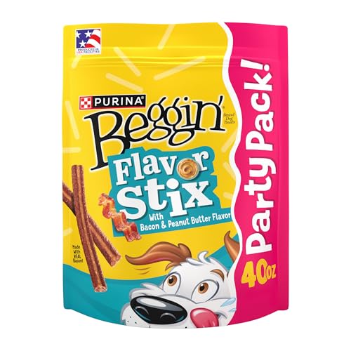 Purina Beggin Flavor Stix with Bacon and Peanut Butter Flavor Dog Chew Stix - 40 oz. Pouch
