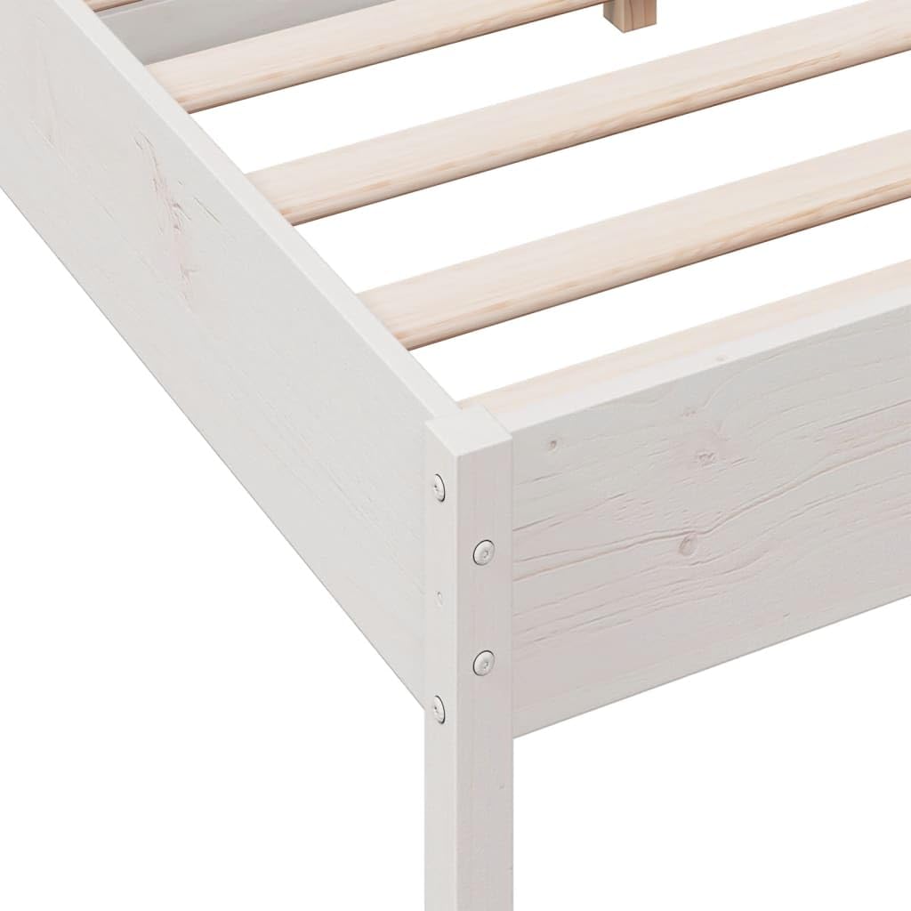 vidaXL Letto Senza Materasso Bianco 120x190 cm Legno Massello di Pino
