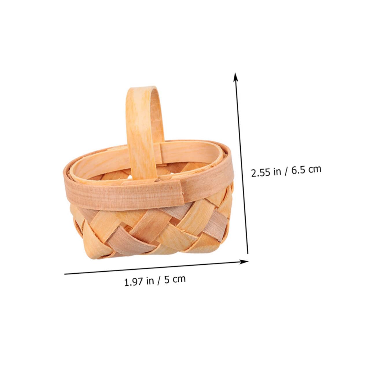 Garneck 18pcs Handmade Mini Woven Baskets Small Rattan Candy Storage Decorative Basket Set