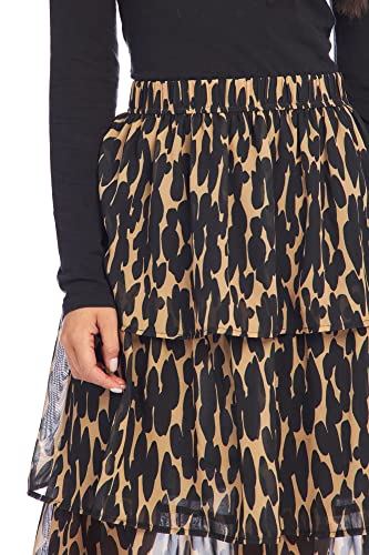 Mud Pie Stassie Womens Midi Skirt, Black, Large4