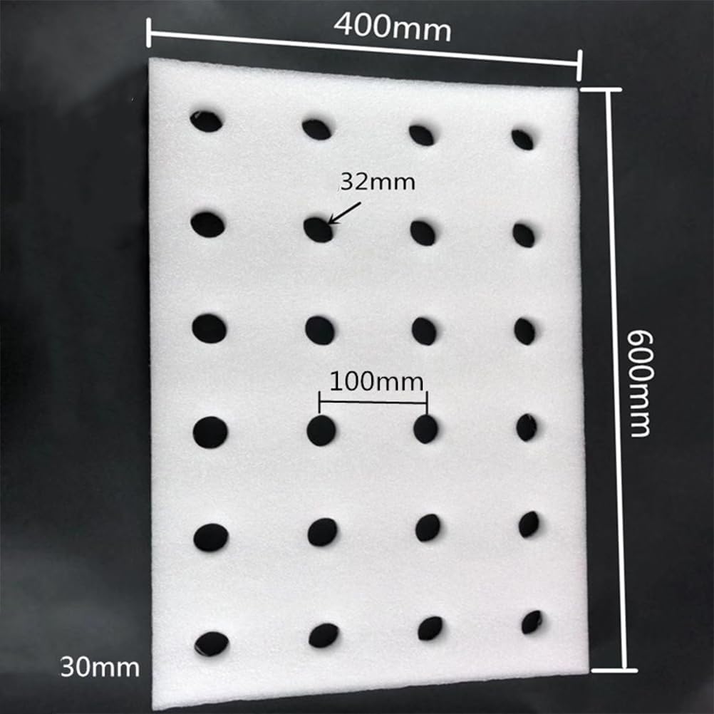 Vaguelly 24 Grow Sponge Basket Tray Garden Net Cups Grow Basket Sponge Planting Net Starter Sponge Hydroponics Kit Hydroponic Floating Tray Sponges Foam Board Mesh White