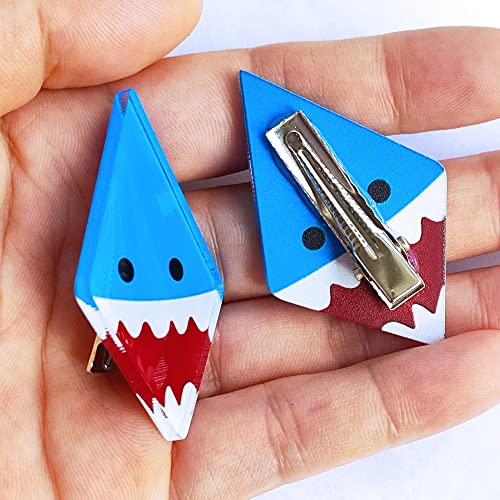 Pinza de cabello Anime Shark Girl azul miniatura 5
