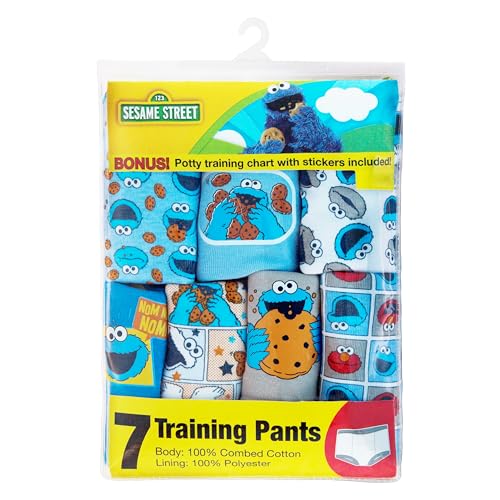 Image of Sesame Street Unisex Toddler Potty Training Pants with Elmo, Cookie Monster and Big Bird with Stickers & Success Chart
