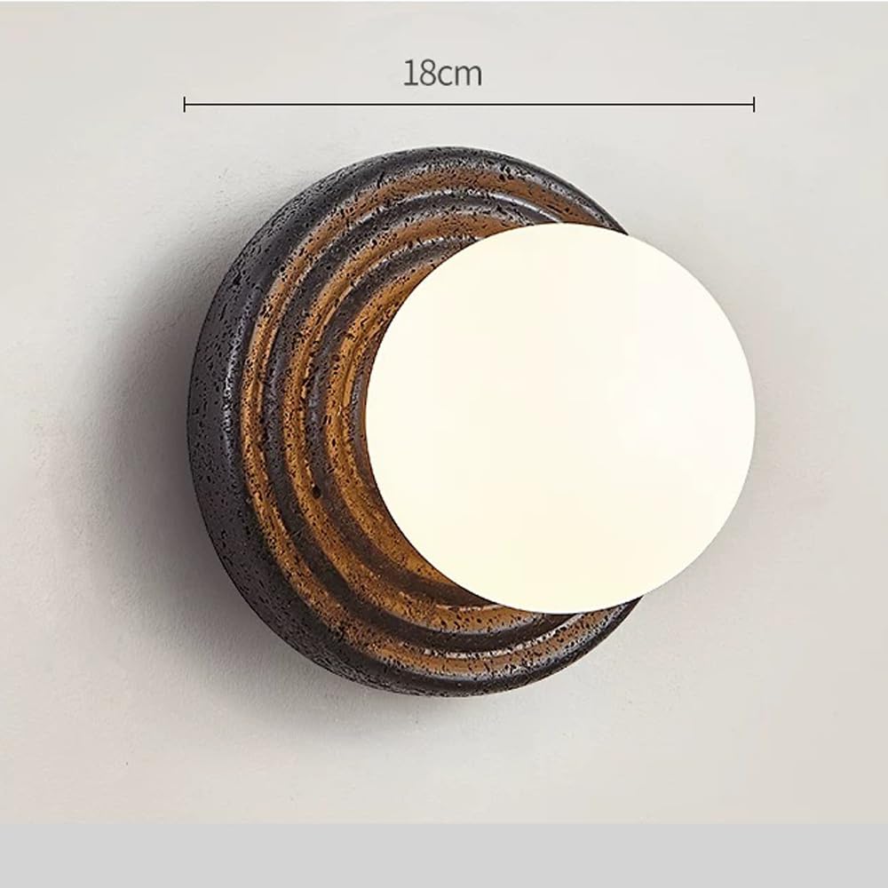 Apliques de Pared Modernos Interior Redondos con Orificios de Mármol Negros con Pantalla de Cristal Blanco Ideales para Dormitorio Sala de Estar Pasillo Cafetería U Hotel Casquillo G9