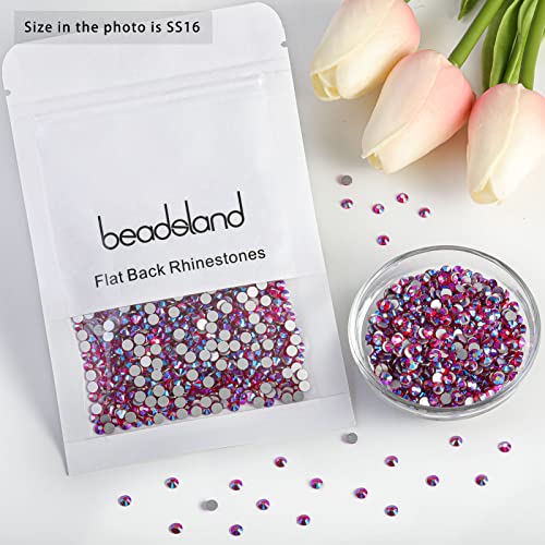 Image of Beadsland Flat Back Crystal Rhinestones,Light Siam AB, SS16, 1440pcs