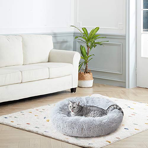 SunStyle Home Soft Plush Round Pet Bed for Cats Or Small Dogs Cat Bed Self Warming Autumn Winter Indoor Sleeping Cozy… - Image 7