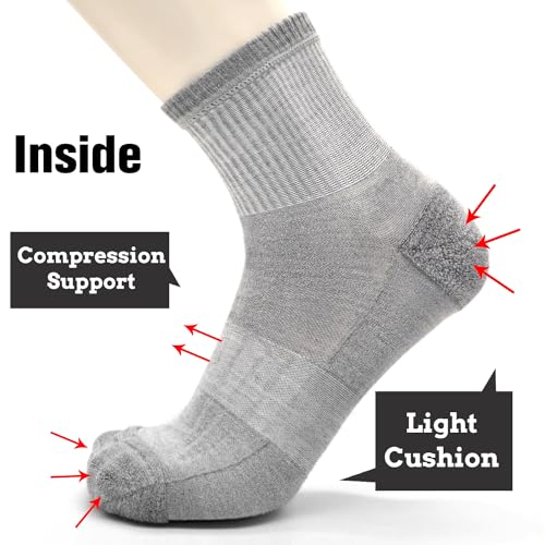 Image of Busy Socks 3 Pack Quarter Thin Merino Wool Blend Running Socks Men's Women's lightweight Low Cut Ankle Walking Wool Sock
