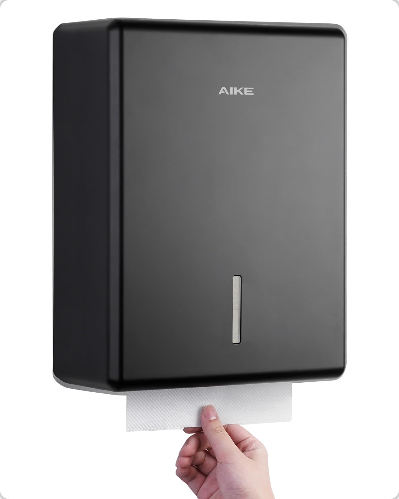 AIKE Dispenser Di Salviette Di Carta Allargato, 400-Fogli A Parete Per H2, H3, Foglio Piegati Z/V/C E Multifold (Dimensioni ≤25,2 * 11,5cm), AK5302H