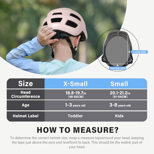 Image of Toddler Kids Bike Helmet, Adjustable Infant Baby Bicycle Helmet for Age 1-3-5-8 Years Child Boys Girls, Multi-Sport Scooter Skateboard, 2 Sizes