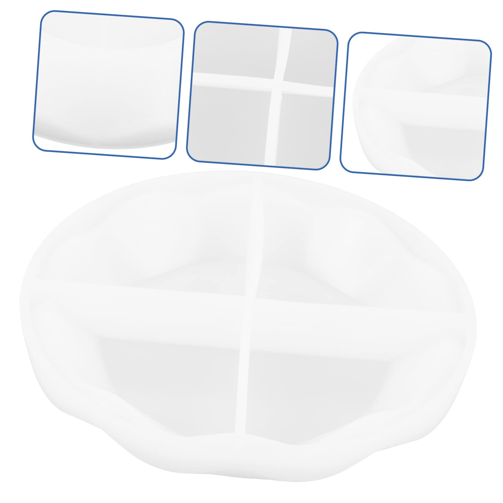 TEHAUX 3pièces Moule Silicone à Motif Ondulé Moule à Plat Silicone De Qualité Alimentaire pour Et Décorations De Table Réutilisable Et