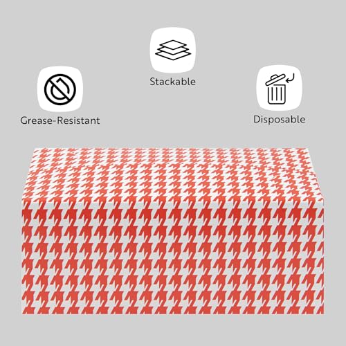 Image of Restaurantware Disposable Takeout Box 400 Count 47 Ounce Paper Greaseproof Food Container Recyclable Lunch Box Spill-Resistant Secure Closure Red
