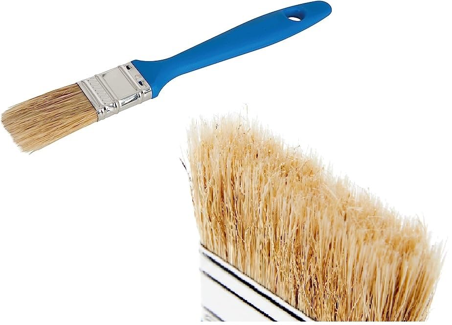 Juego de brochas desechables para pintura con mango de polímero de cerdas puras, 12 mm