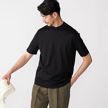 Amazon | [シップス] ALBINI モックネック ショートスリーブ T