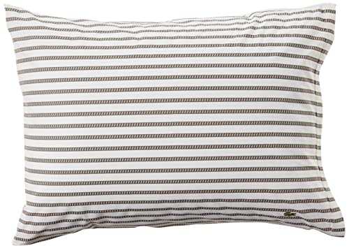 Image of Lacoste 100% Cotton Percale Sheet Set, Graphic Stripe Print, Dark Grey, Twin