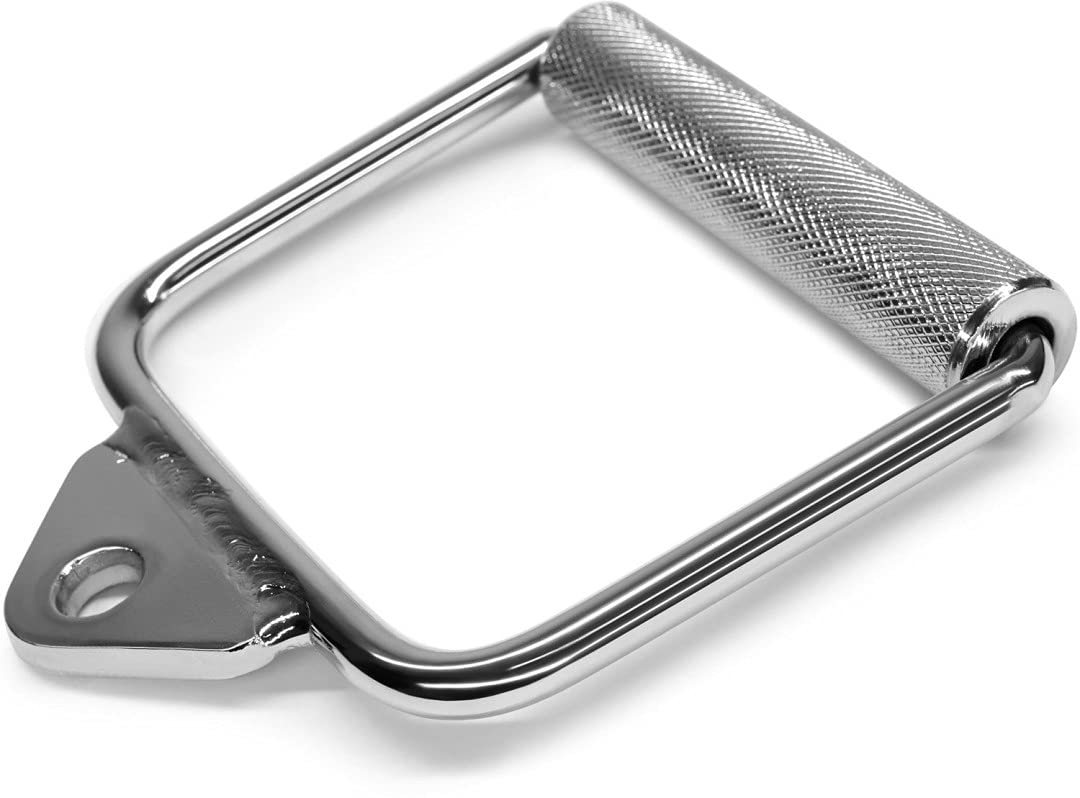 Black Buck Sports Single D-Handle Cable Attachment for Weight Lifting –Lat Pull Down Bar/Tricep Bar Attachment