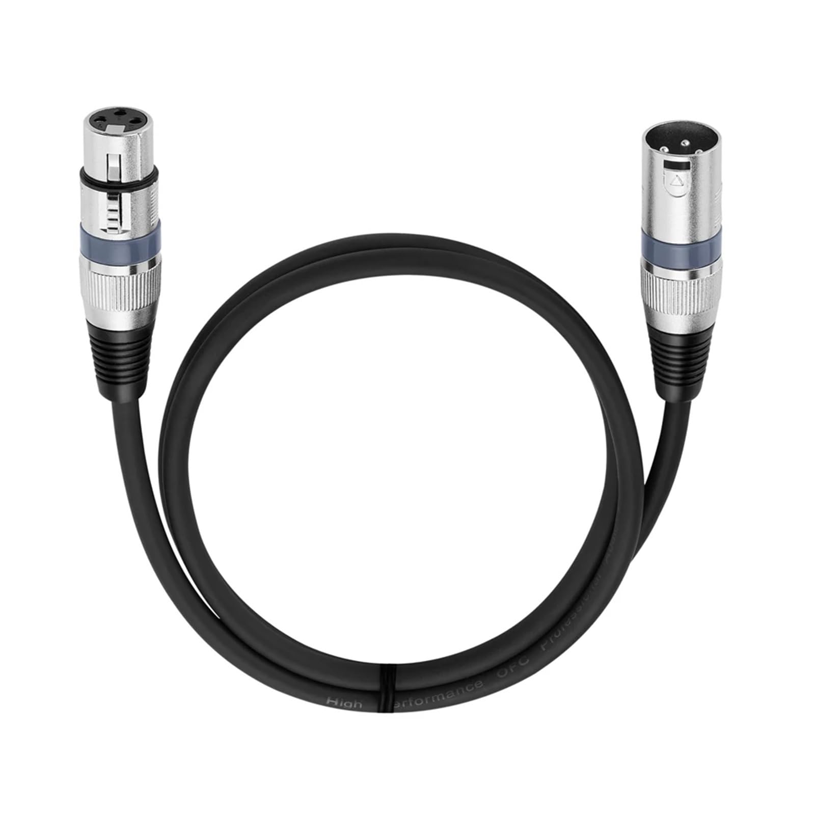 3-pinowy zbalansowany kabel XLR Ekranowany męsko-żeński kabel audio do miksera mikrofonu 1 m 1,8 m 3 m 5 m 10 m 15 m 20 m (szary koło, 15 m)
