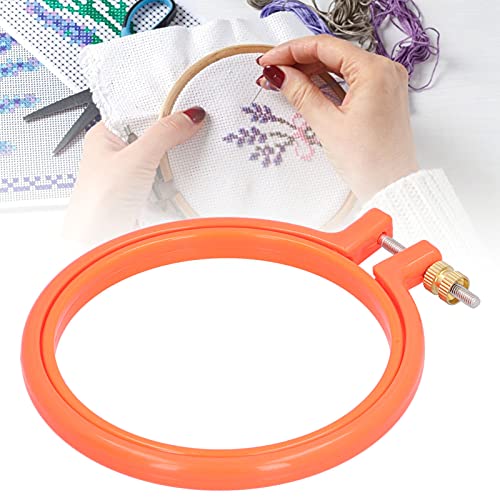 Image of Cross Stitch Embroidery Hoop, Cross Stitch Embroidery Circle Adjustable Cross Stitch Hoop Ring for Embroidery for Sewing for Craft for Art(4 inches)