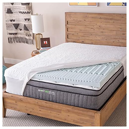GhostBed 3 Inch Cooling Gel Memory Foam Mattress Topper - Waterproof Cover, Protector & Topper in One, Queen