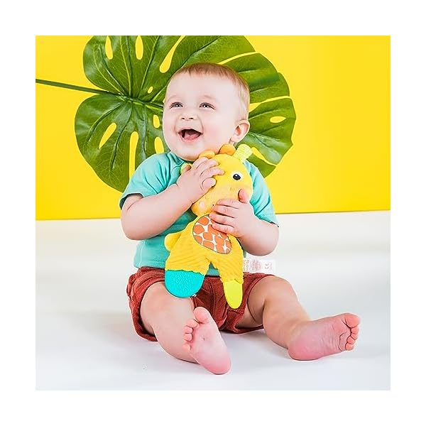 Bright Starts Snuggle & Teethe Plüsch-Babyspielzeug, Giraffe, BPA-frei – Bild 4