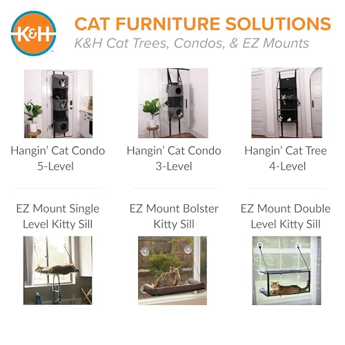 K&H Door Cat Tree, Over the Door Cat Furniture - Gray, Fits Doors <80in H - Image 7