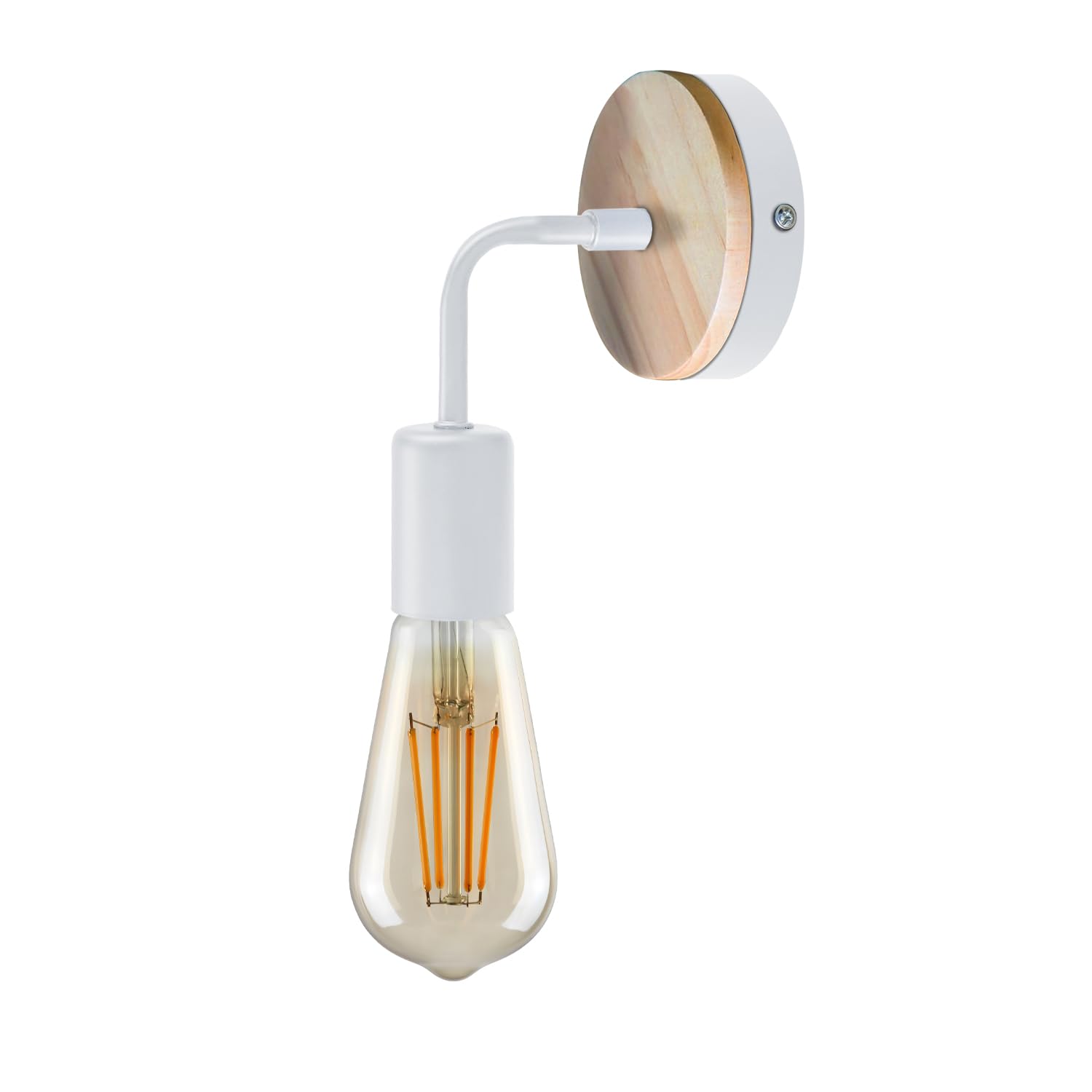 LEDSone Industrial Wall Light, E27 Vintage Wall Sconce Lamp Fitting Fixtures with E27 wall Lamp Holder for Restaurant Bar Hotel Decoration (1 Pack with Bulb-Style 3)