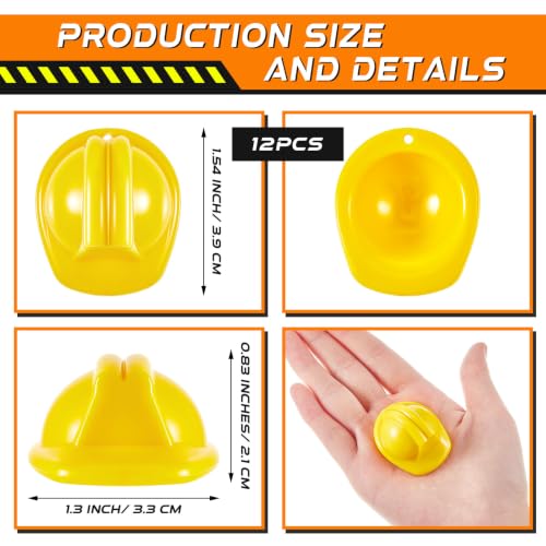 Layhit 24 Pcs Miniature Construction Party Favors, Mini Safety Hats Vests by Layhit - Used condition - Image 2
