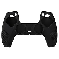 Vista 2 de eXtremeRate PlayVital Black 3D Studded Edition Anti-Slip Silicone Cover Skin for ps5 Controller, Soft Rubber Case Protector for ps5 Wireless