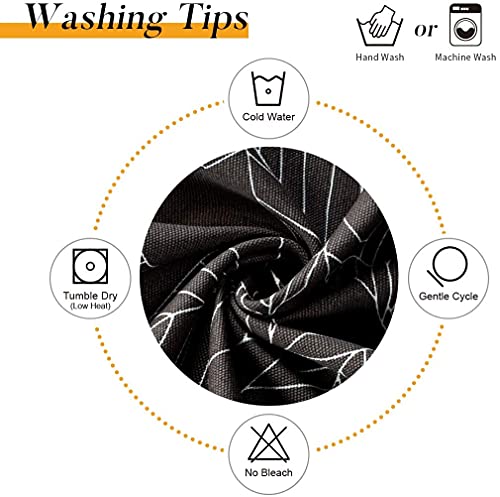 Nappe Oxford noire de qualité supérieure en coton lin durable - 7