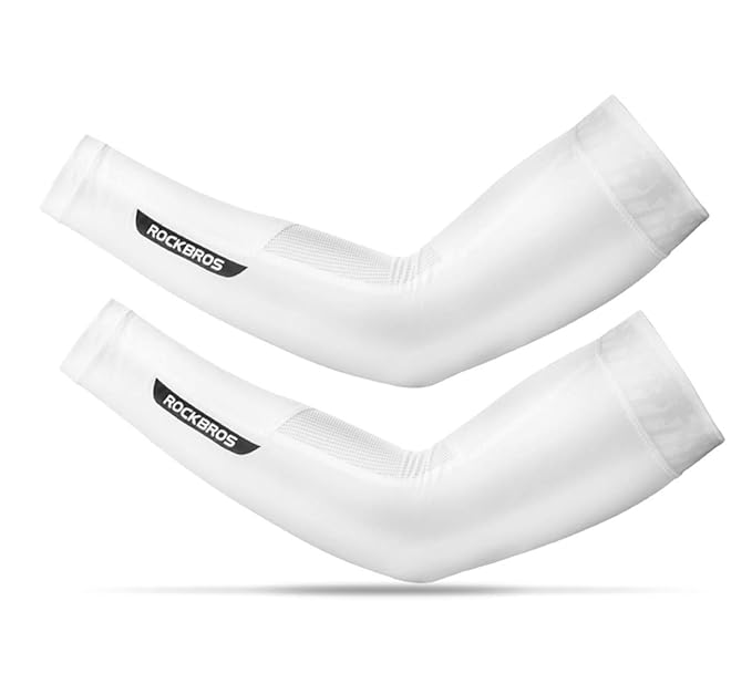 ROCK BROS UV Protection Cooling Arm Sleeves Long Sun Sleeves for Men Women Sunblock Cooler Protective Outdoor Sports Running Golf Fishing Cycling