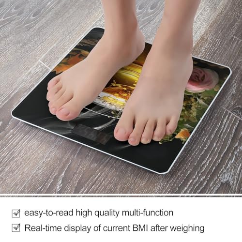 Báscula de baño digital con vidrio templado y LCD miniatura 5