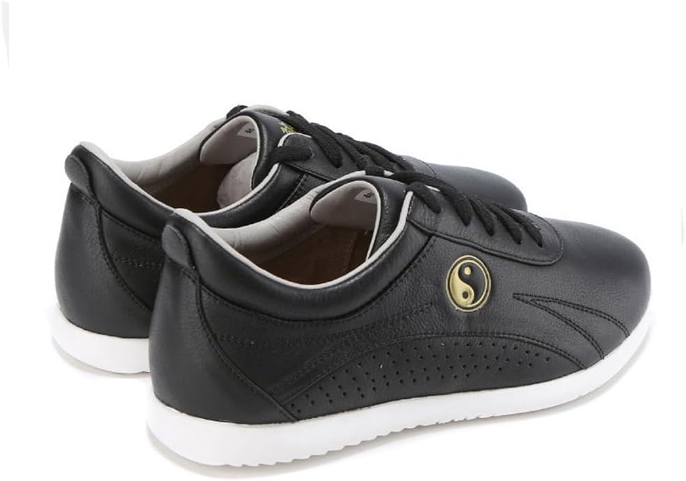 Kung Fu Taekwondo Shoes, Leather Karate Training Shoes Unisex Non-Slip Martial Arts Tai Chi Shoes