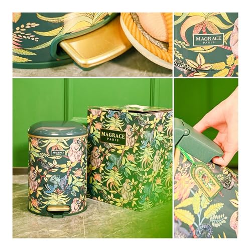 Caneca de basura moderna gran capacidad con pedal miniatura 6